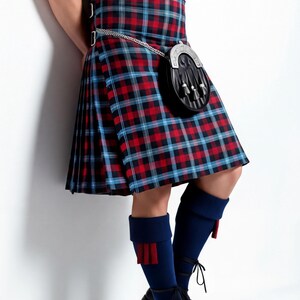 Handcrafted 8 Yard Kilt: Traditional Scottish Tartan - Leather Straps, Made to Measure, Artisan Crafted, Comfortable Fit