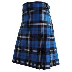 Interior view showing the soft black cotton lining and reinforced waistband of the handmade kilt for superior comfort.