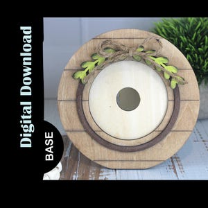 Cadre circulaire élégant interchangeable - panneaux interchangeables vendus séparément / téléchargement numérique SVG 1/8" 3 mm, cadre circulaire