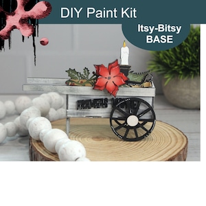 Market Cart Base for Itsy Bitsy Inserts, DIY Wood Project, Tiered Tray Decor, DIY Interchangeable Insert, DIY Paint Project, Market Cart