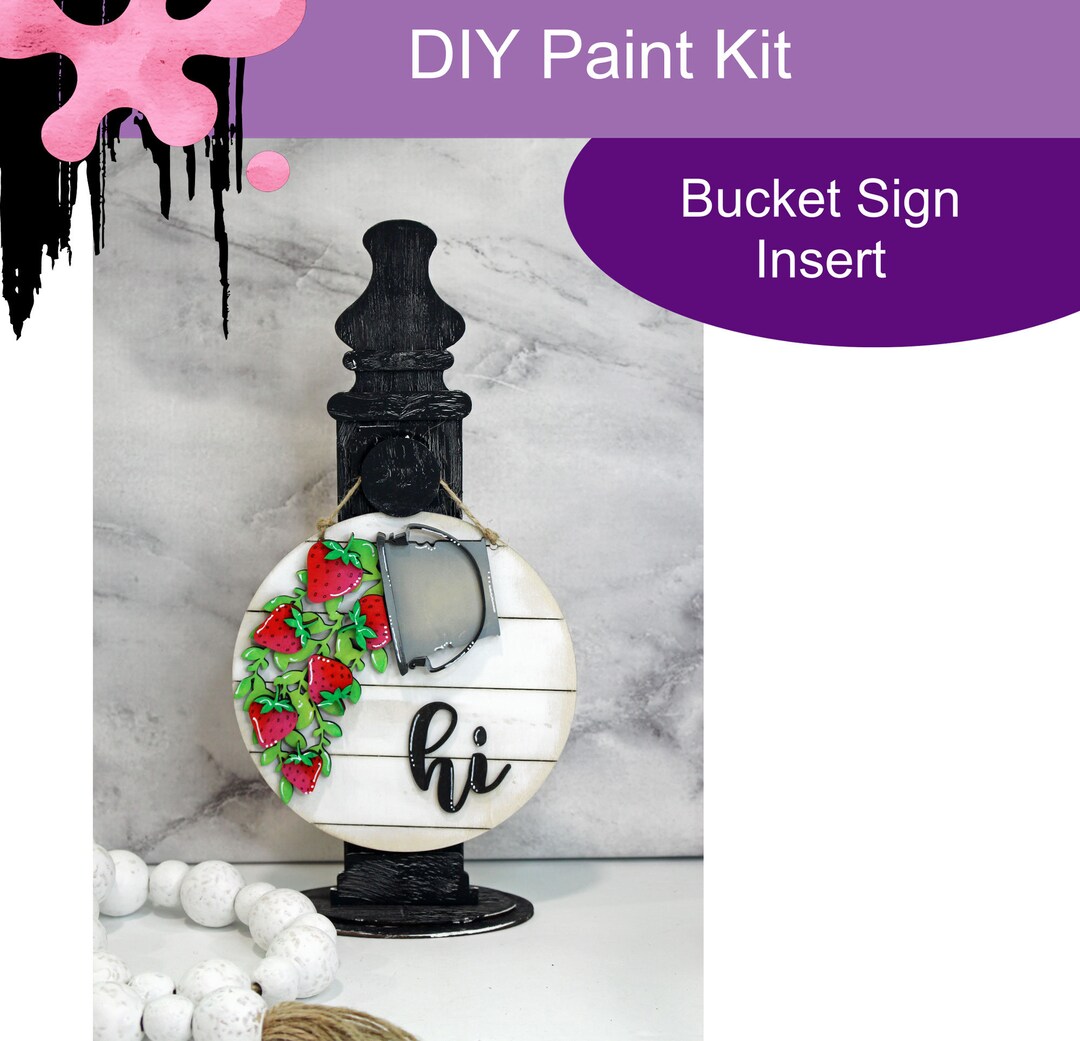 Pouring Bucket Sign Insert, DIY Wood Project, Tiered Tray Decor, DIY ...