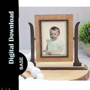 Support de cadre photo rustique interchangeable - panneaux interchangeables vendus séparément, téléchargement numérique SVG 1/8" 3 mm, rustique