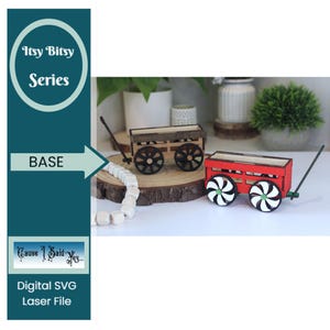 Interchangeable Rustic Wagon, Home Decor, Shelf Sitter, Tiered Tray Decor, Rustic, Farmhouse Style, Digital Download 1/8" / 3mm Material