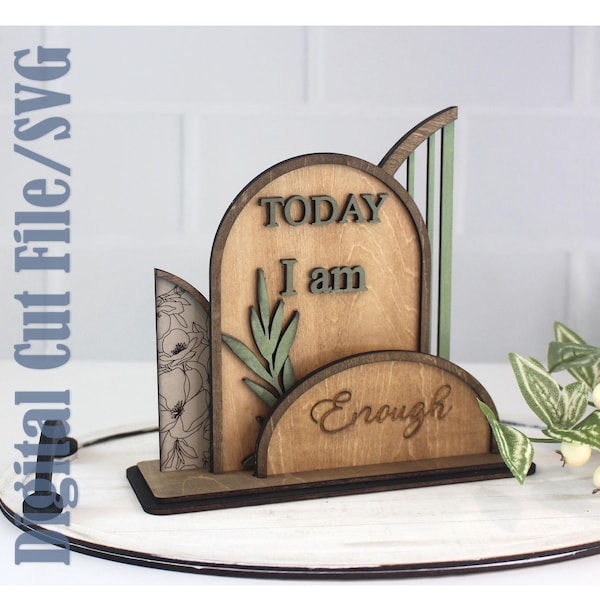 Daily Affirmations, Interchangeable, Digital Download, Laser ready for 1/8 inch, 3mm wood, SVG.,