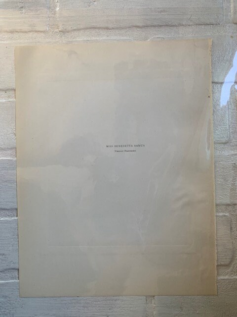Miss Benedetta Ramus: Original Antique Print From 'romney' by Randall ...