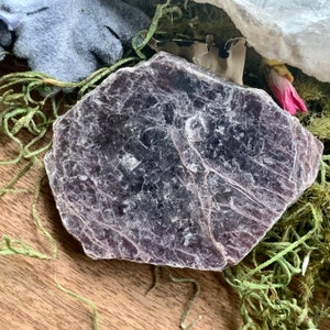 Lepidolite (Purple Mica): Natural Book Stack, 2.2 ounces