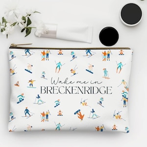 Ski Makeup Bag Ski Gift For Women Apres Ski Recovery Kit Gift for Skier Gift Ski Accessories Skiing Gift Girls Ski Trip Mountain Wedding