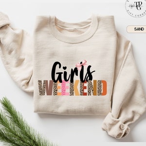 Girls Weekend Sweatshirt Personalized Sweatshirt for Women Girls Trip Shirt Birthday Girls Trip Gift Bachelorette Party Girls Trip Favors