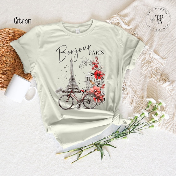 Paris France Shirt Bonjour Paris T-shirt Jadore Paris Eiffel