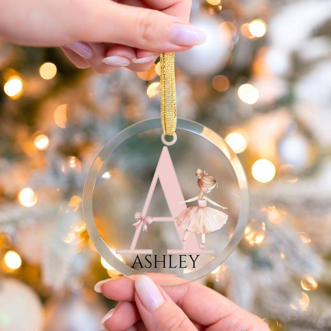 Ballerina Glass Ornament Little Girl Gift Dance Ornament Ballet