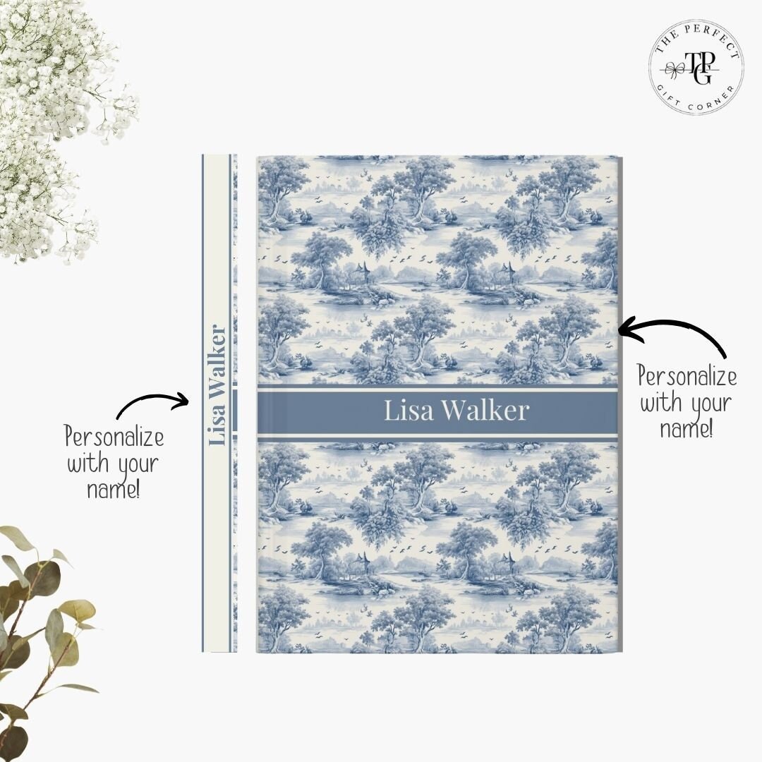 Toile Journal Custom Name Keepsake Journal Travel Journal for Women ...