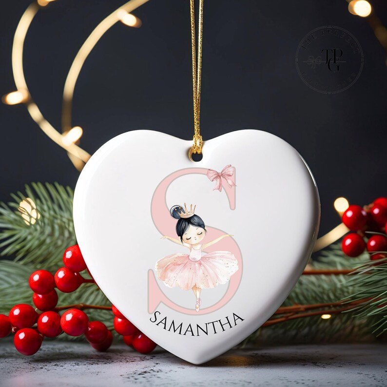 Ballerina Glass Ornament Little Girl Gift Dance Ornament Ballet