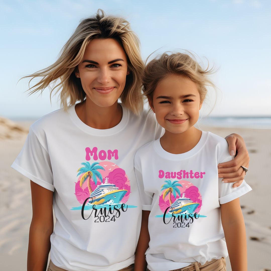 Matching Family Cruise 2024 Shirts: Mother Daughter Vacation Tees