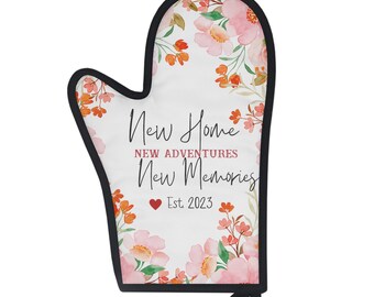 Personalized Oven Mitts New Home Personalized Oven Mitts Christmas Gift Housewarming Gift Pot Holder New Home Kitchen Gift Custom Oven Mitts