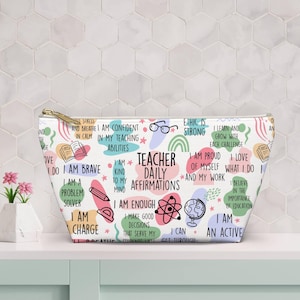 Custom Teacher Gift Bag for Teacher Affirmation Thank you Gift Teacher Bag New Teacher Gift Back To School Teacher Pencil Pouch Survival Kit