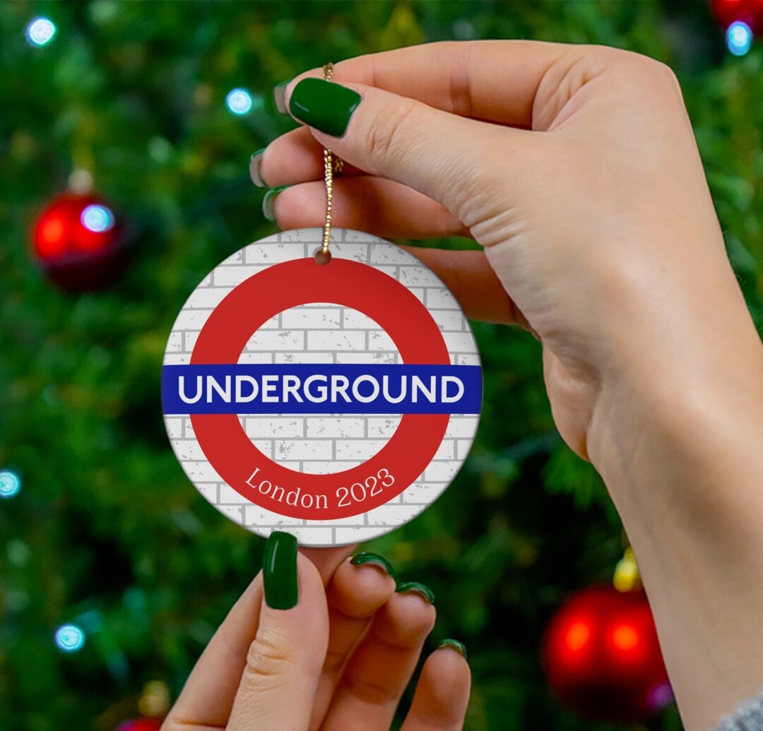 London Underground Ornament, London Christmas Ornament, London UK