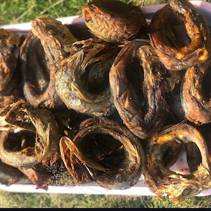 10 piezas nigerianas sabrosas de tamaño mediano/grande seco panla yiyan pescado eja egun, eja yiyan pescado panla ahumado