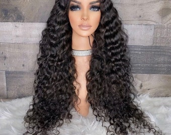 28 Inches 250 Density Unprocessed Brazilian Lace Frontal Water