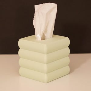 RING STACK TISSUE Modern 3D Printed Tissue Box Cover Home Decor Kitchen Bathroom Minimalist Tissue Box Cover Decorative Luxury Tissue