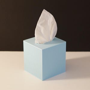FLUTED TISSUE Modern 3D Printed Tissue Box Cover Home Decor Kitchen Bathroom Minimalist Tissue Box Cover Decorative Kleenex Box Cover Luxury