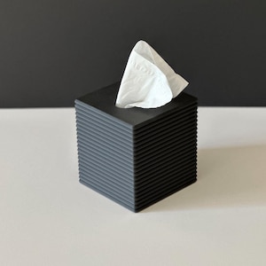 DENSE STACK TISSUE Minimalist 3D Printed Decorative Tissue Box Cover Tissue Box Housewarming Gift Luxury Tissue Box Cover