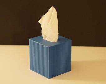 3D Printed Tissue Box Cover: Candy Fluted Pastel Decor