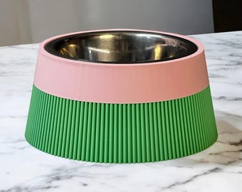 3D Printed Small Pet Bowl | Modern Minimalist Dog Cat Feeder