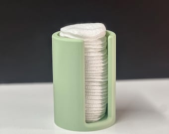 3D Printed Cotton Round Container Housewarming Gift Bathroom Organizer Make Up Container