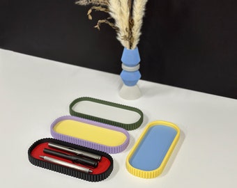 3D Printed Retro Accessory Tray: Biodegradable PLA Desk Organizer