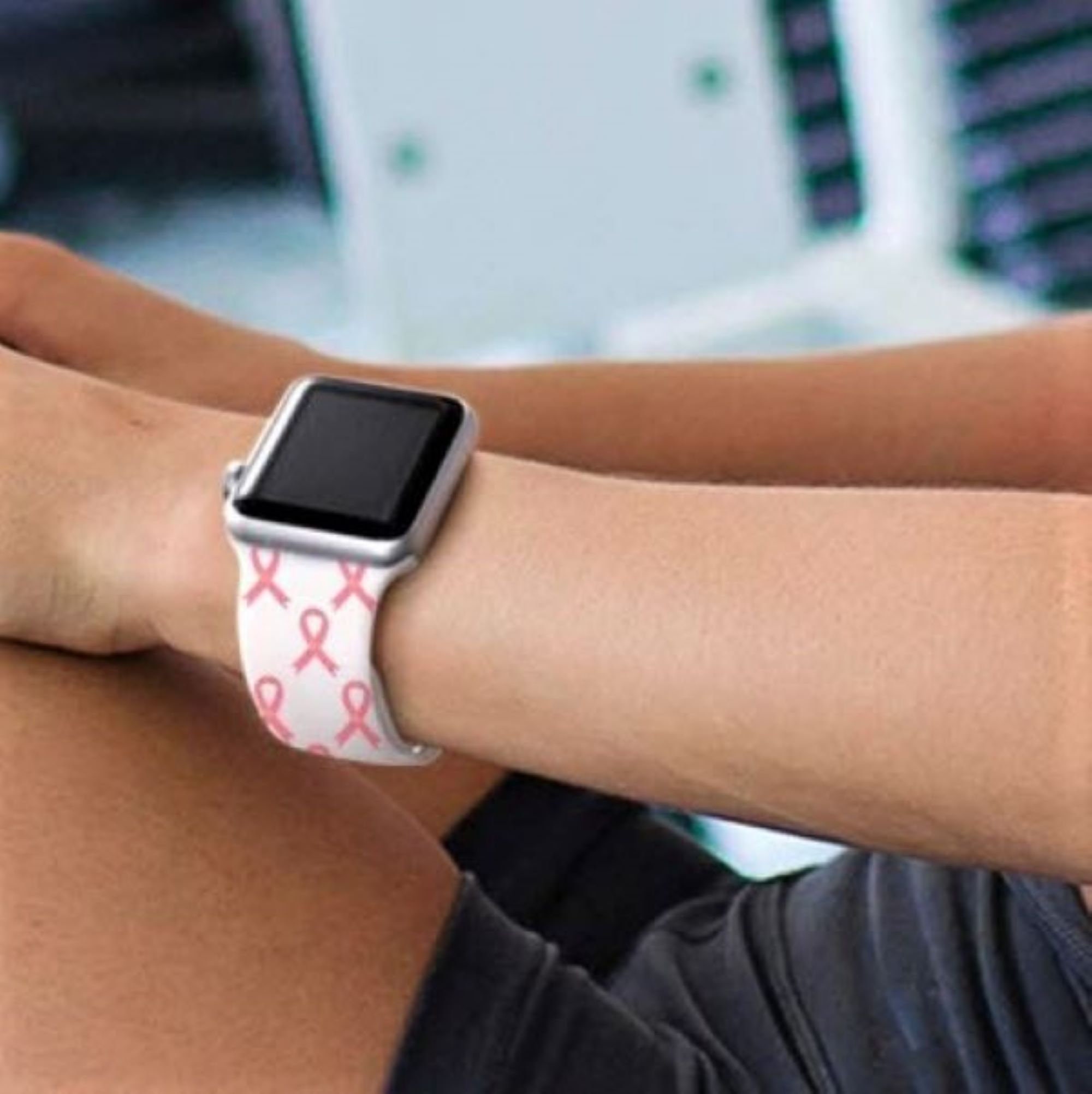 Pink and White Watch Band Breast Cancer Awareness Apple - Etsy UK