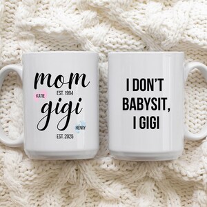Personalized Gigi Mug, Funny Gift for Gigi from Grandkids, Custom Coffee Cup, New Gigi Gift, First Time Gigi Present, Gigi Birthday Gift