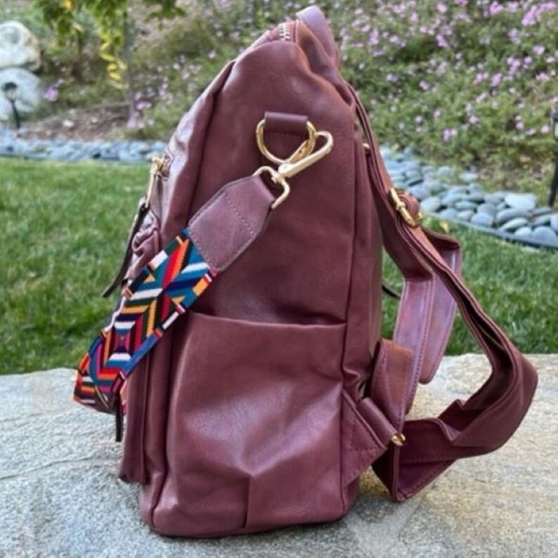 White Backpack Purse Convertible Backpack Purse Guitar Etsy