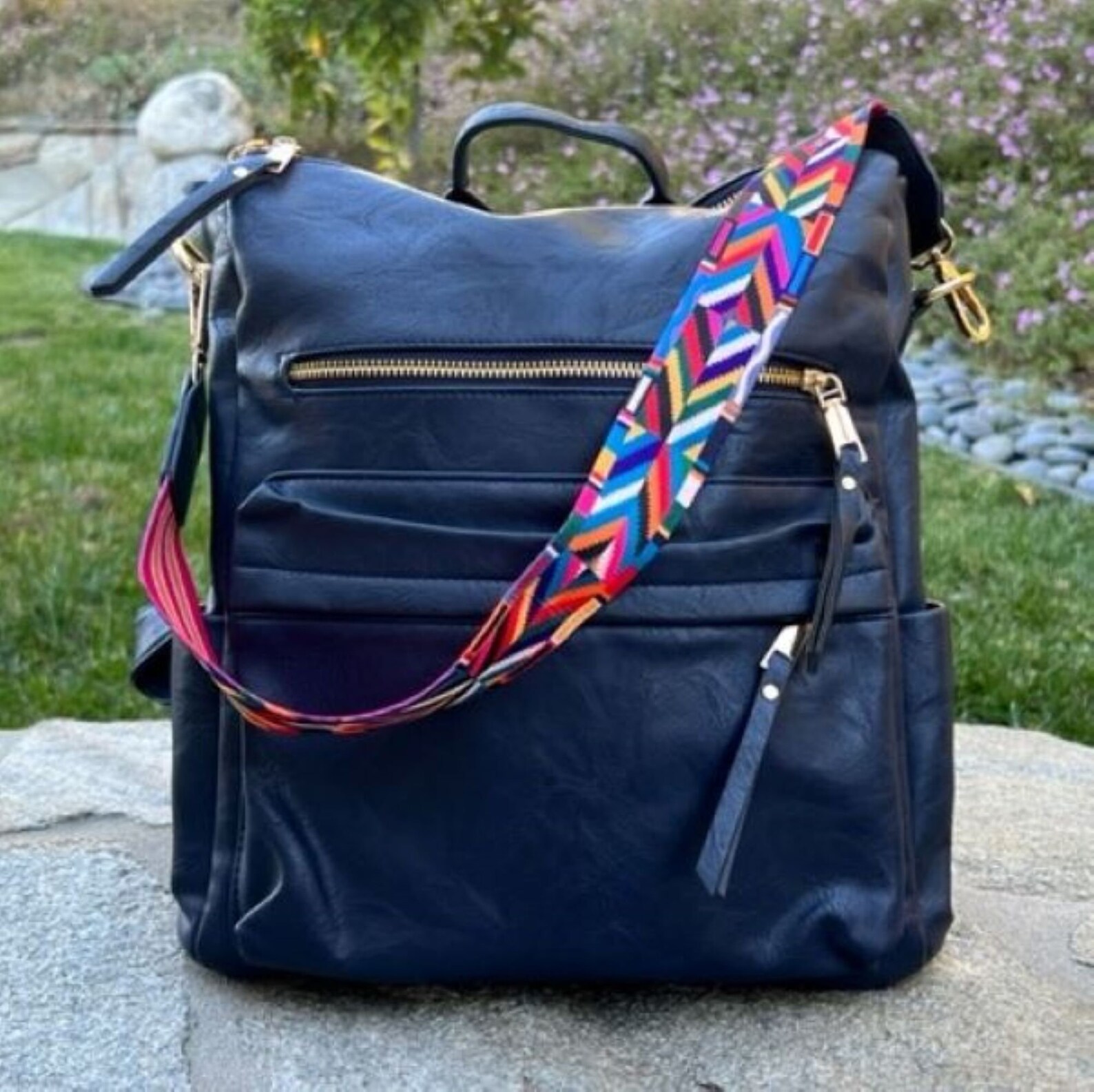 White Backpack Purse Convertible Backpack Purse Guitar Etsy