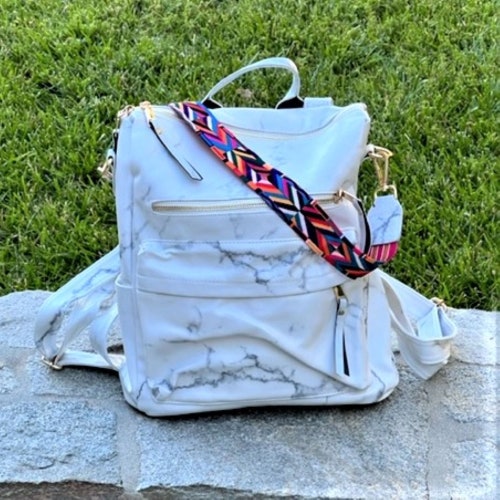 White Backpack Purse Convertible Backpack Purse Guitar Etsy