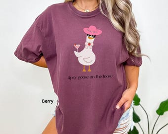 Goose Shirt, Silly Goose Shirt, Funny Goose Shirt Friend Gift, Funny Bachelorette Shirt, One Silly Goose, Funny Summer Tee, Funny Mom Gift