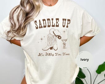 Cowgirl Martini Shirt, Comfort colors, Dirty Martini Shirt, Filthy Martini Tee, Funy Gift for Wife, Western Martini Shirt, Best Friend Gift