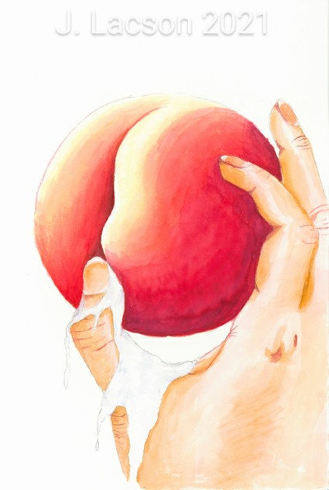Erotic Food Art peaches and Cream - Etsy