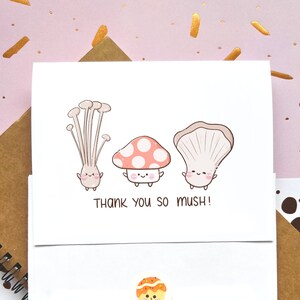 de remerciements | Merci Mush | Cartes d'appréciation pour les enseignants | Jolies cartes de voeux faites main | Champignon