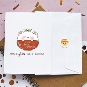 Jolie carte de joyeux anniversaire | Passez un anniversaire fantastique | Carte pour gourmets | Jeu de mots | Cartes de voeux | Drôle