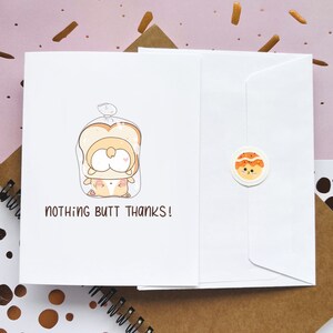 Rien d'autre que des remerciements | Cartes de voeux vierges | jeu de mots sur la nourriture | Carte mignonne | Appréciation | Merci beaucoup | Drôle | Corgi