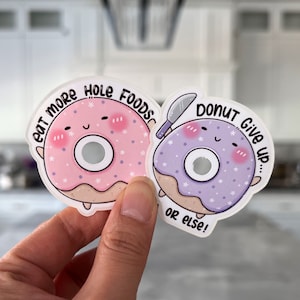Autocollant mignon de beignet de Zazzle.be Liste d'envies Vous avez des idées ? N'abandonnez pas | Autocollant drôle en vinyle imperméable pour ordinateur portable, agenda, journal, bouteille d'eau, bagage | Desserts