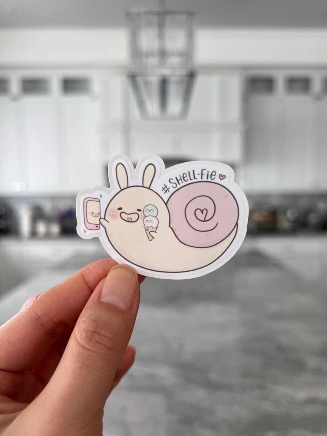 Cute Snail Sticker Kawaii Stickers Selfie Vinyl Etsy