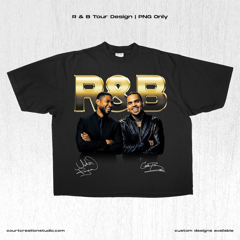Usher and Chris Brown PNG File| R&B Tshirt PNG Digital Download - Etsy