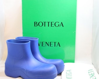 Bottega Veneta Men's Boots Puddle Rain Boots Cobalt Blue 9 US/ 44 Euro