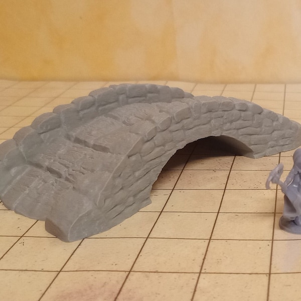 Modell "einfache mittelalterliche Steinbrücke" 28mm Maßstab (Fantasy, Rollenspiel, Tabletop, Typ:Bridge/MTS01)