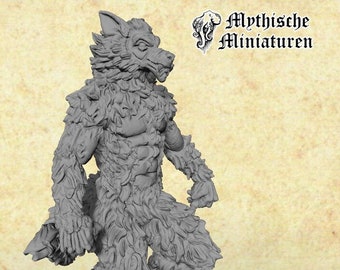 Werewolf / Pose A (Fantasy Miniature, Role Playing Game, Tabletop)