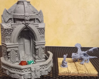 Dice tower "ruined dwarven gate" (accessories, board game + role-playing game, tabletop)