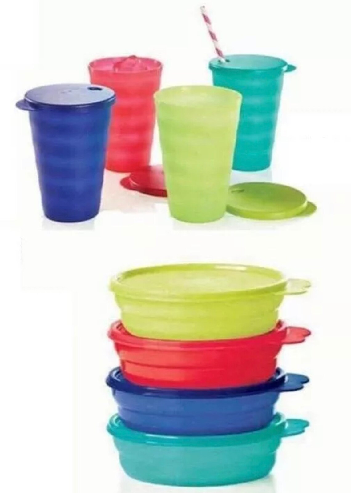 Tupperware Impressions Set 16oz Tumblers and 2 cup Etsy