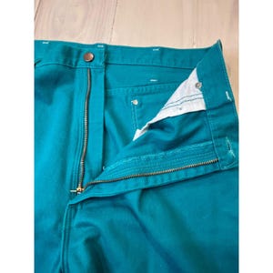 Wrangler 13MWNAM Teal Blue High Rise Straight Leg Jeans USA Women's 16x34 Rodeo image 5