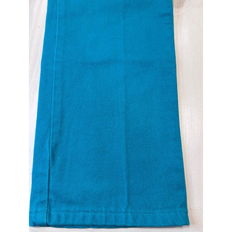 Wrangler 13MWNAM Teal Blue High Rise Straight Leg Jeans USA Women's 16x34 Rodeo image 14